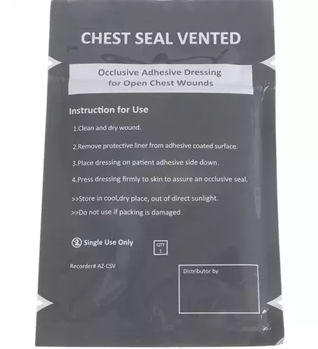 Комплект окклюзионных пластырей Chest Seal + Chest Seal Vented с доставкой по России и в Казахстан | BreadyФото 1