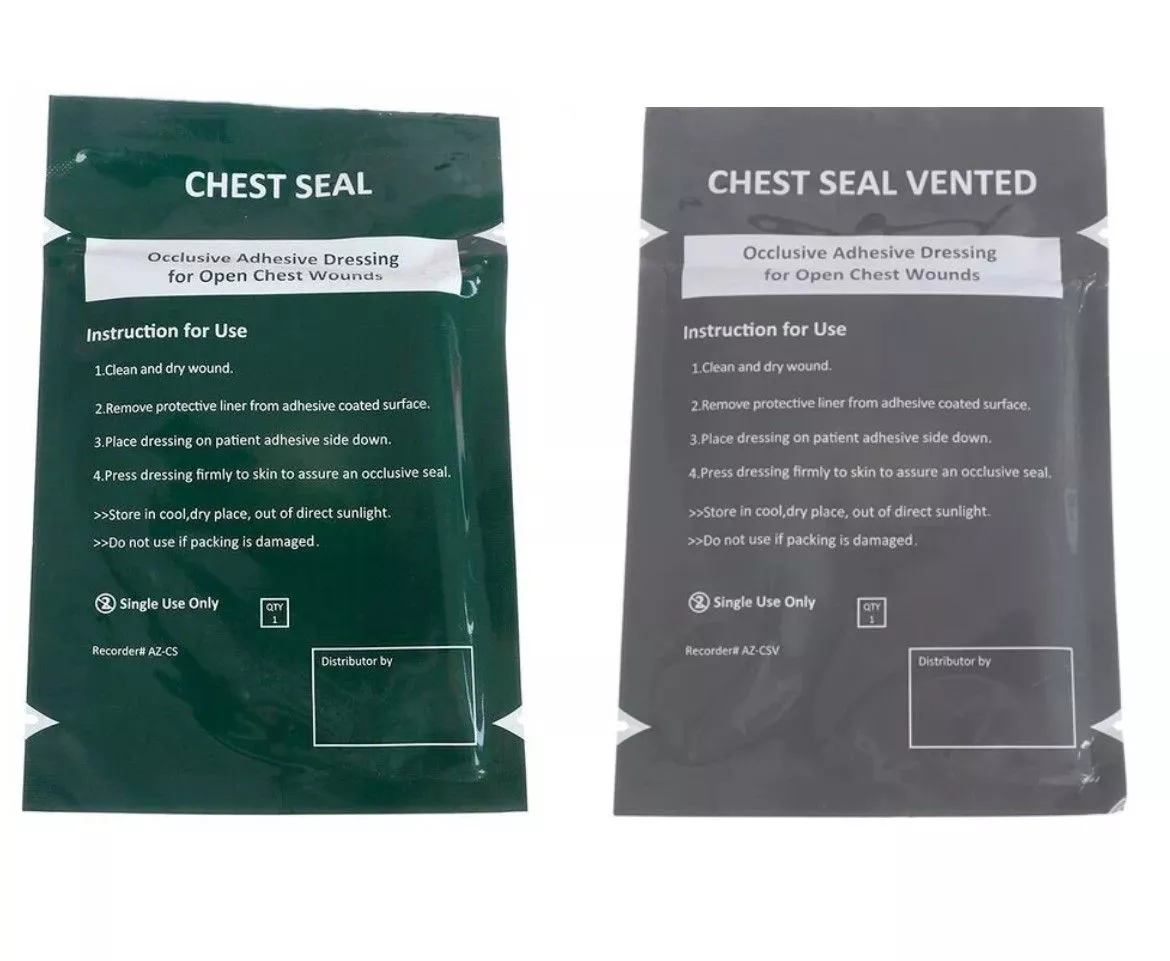 Комплект окклюзионных пластырей Chest Seal + Chest Seal Vented с доставкой по России и в Казахстан | BreadyФото 0