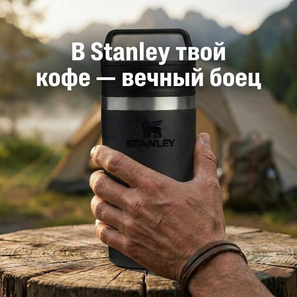 Термокружка Stanley Adventure Shortstack Travel Mug 354ml (черная) 10-13322-001 с доставкой по России | BreadyФото 4