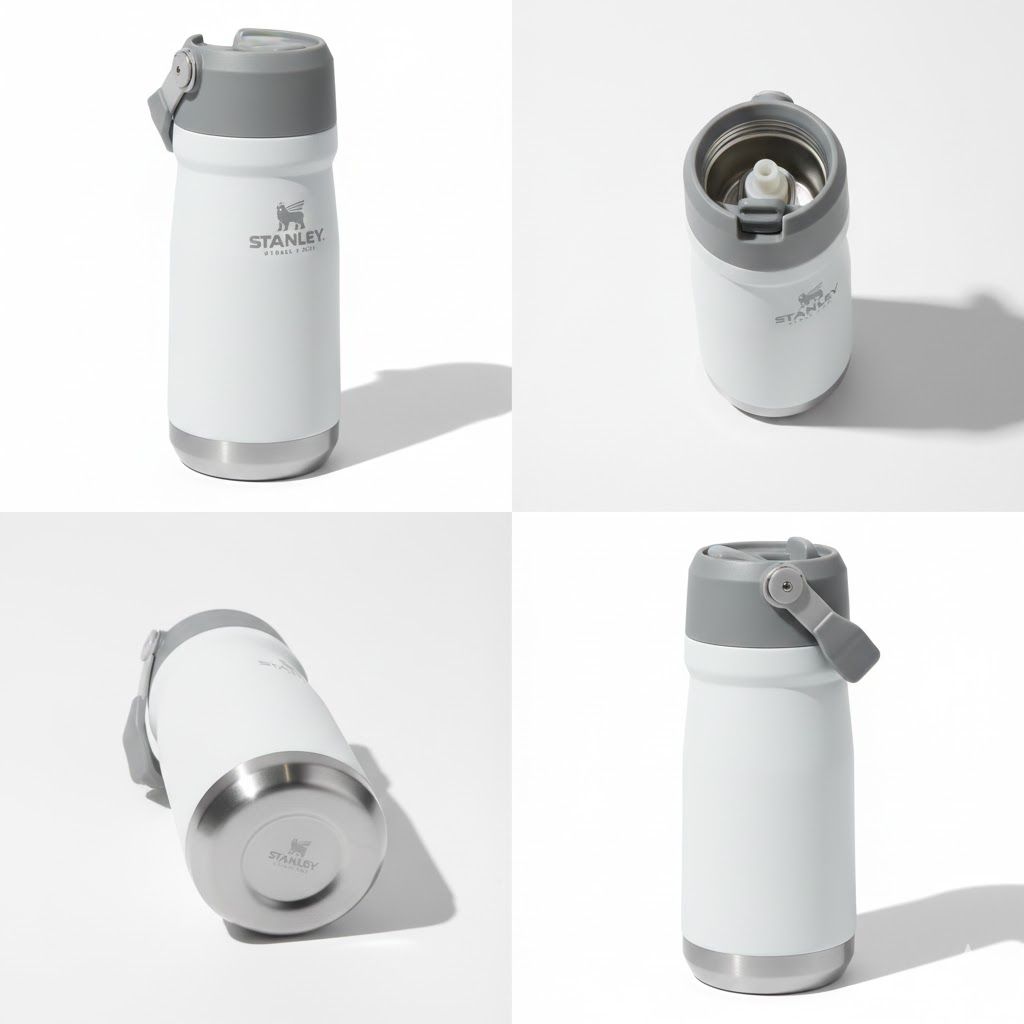 Термокружка STANLEY THE ICEFLOW™ FLIP STRAW WATER BOTTLE (белая), 500 ml, 10-09991-072 с доставкой по России | BreadyФото 0