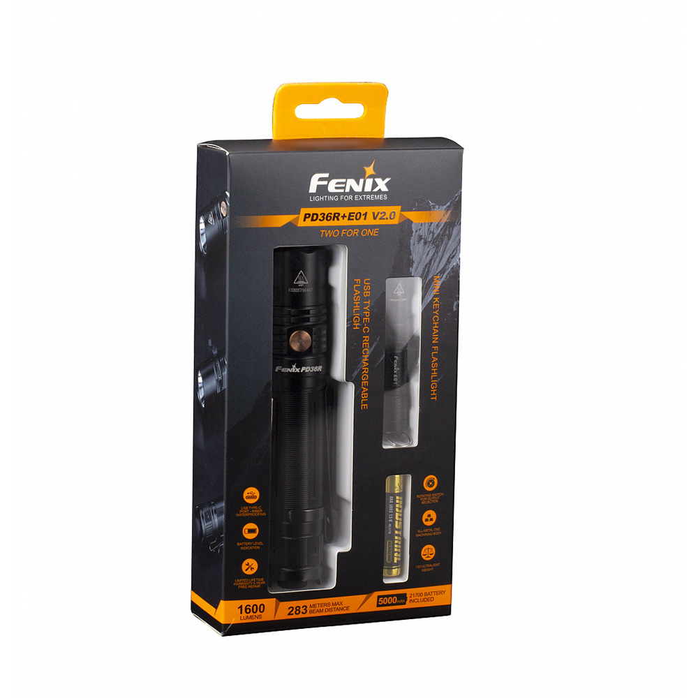 Набор Fenix PD36R LED Flashlight+E01 V2.0 с доставкой по России и в Казахстан | BreadyФото 10