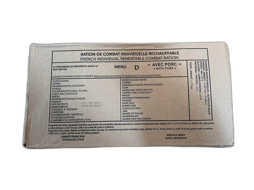 Французский суточный сухпаек MRE RCIR LEGIA с доставкой по России и в Казахстан | BreadyФото 0