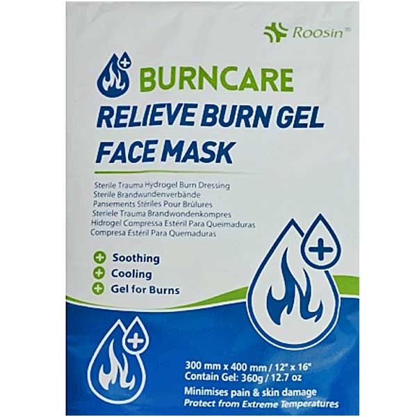 Маска для лица противоожоговая гелевая Burncare Relieve Burn Gel Face Mask 300x400мм с доставкой по России и в Казахстан | Bready