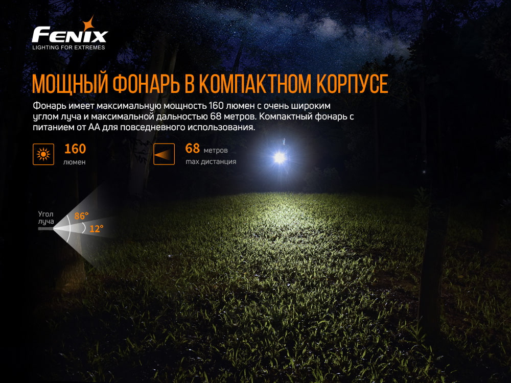 Фонарь Fenix E12V20 с доставкой по России и в Казахстан | BreadyФото 5
