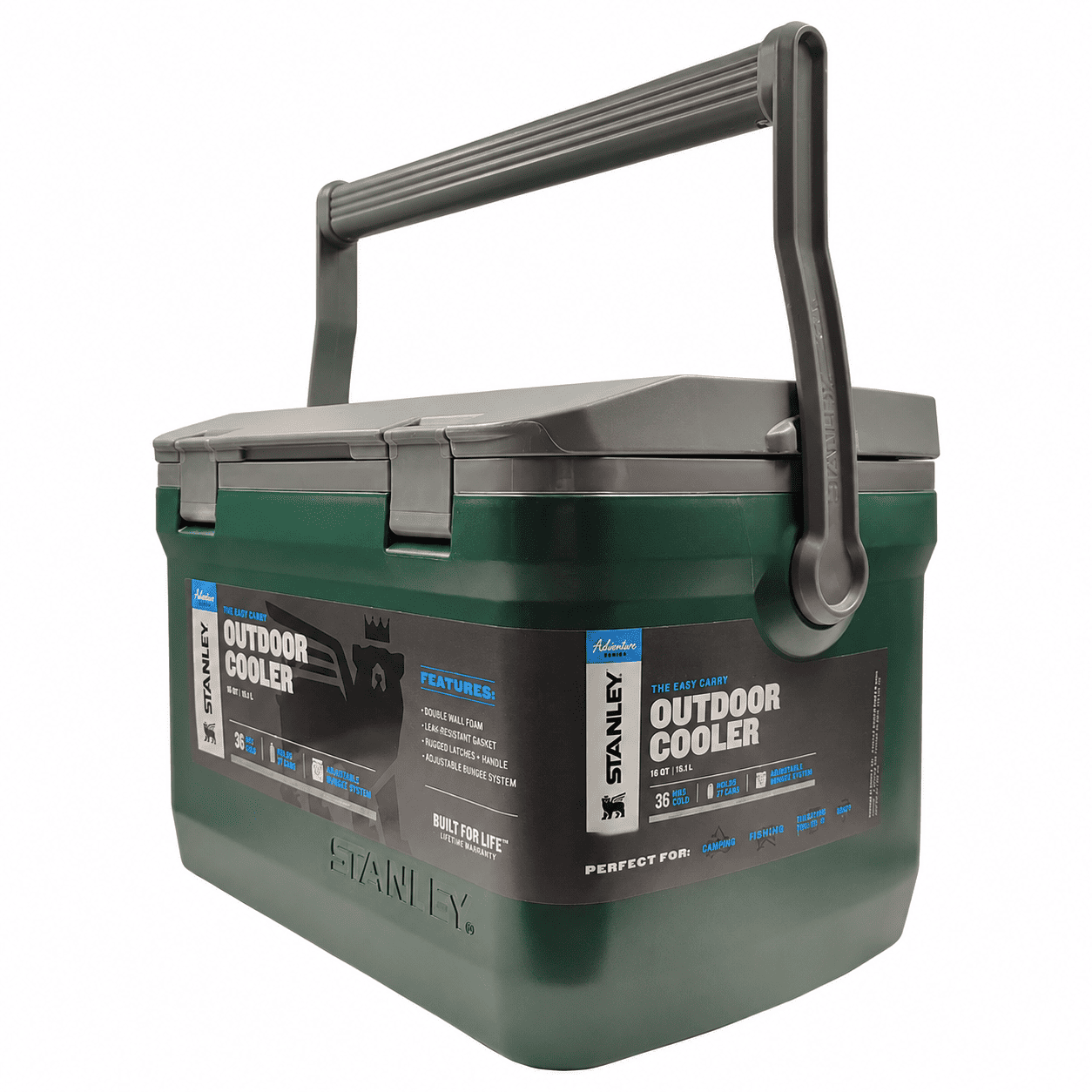 Термобокс Stanley Adventure Easy Carry Outdoor Cooler 15,1L (тёмно-зелёный) 10-01623-005 с доставкой по России | BreadyФото 2