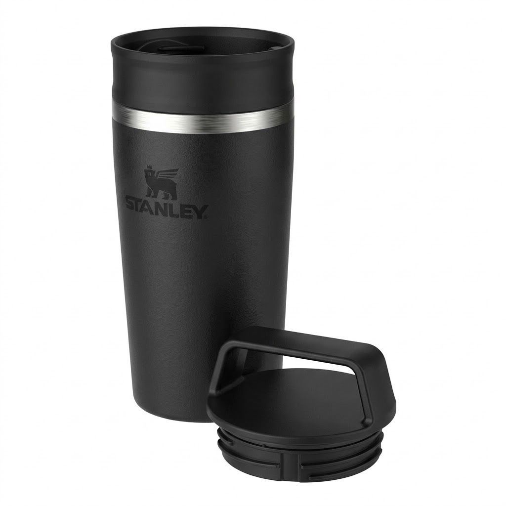 Термокружка Stanley Adventure Shortstack Travel Mug 354ml (черная) 10-13322-001 с доставкой по России | BreadyФото 2
