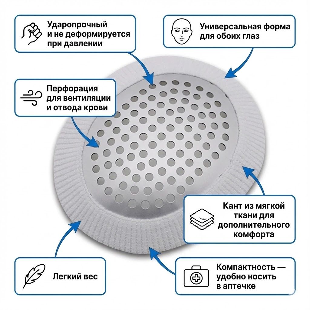 Накладка атравматичная на глаз Rhino Rescue PZYZ0006 с доставкой по России и в Казахстан | BreadyФото 1
