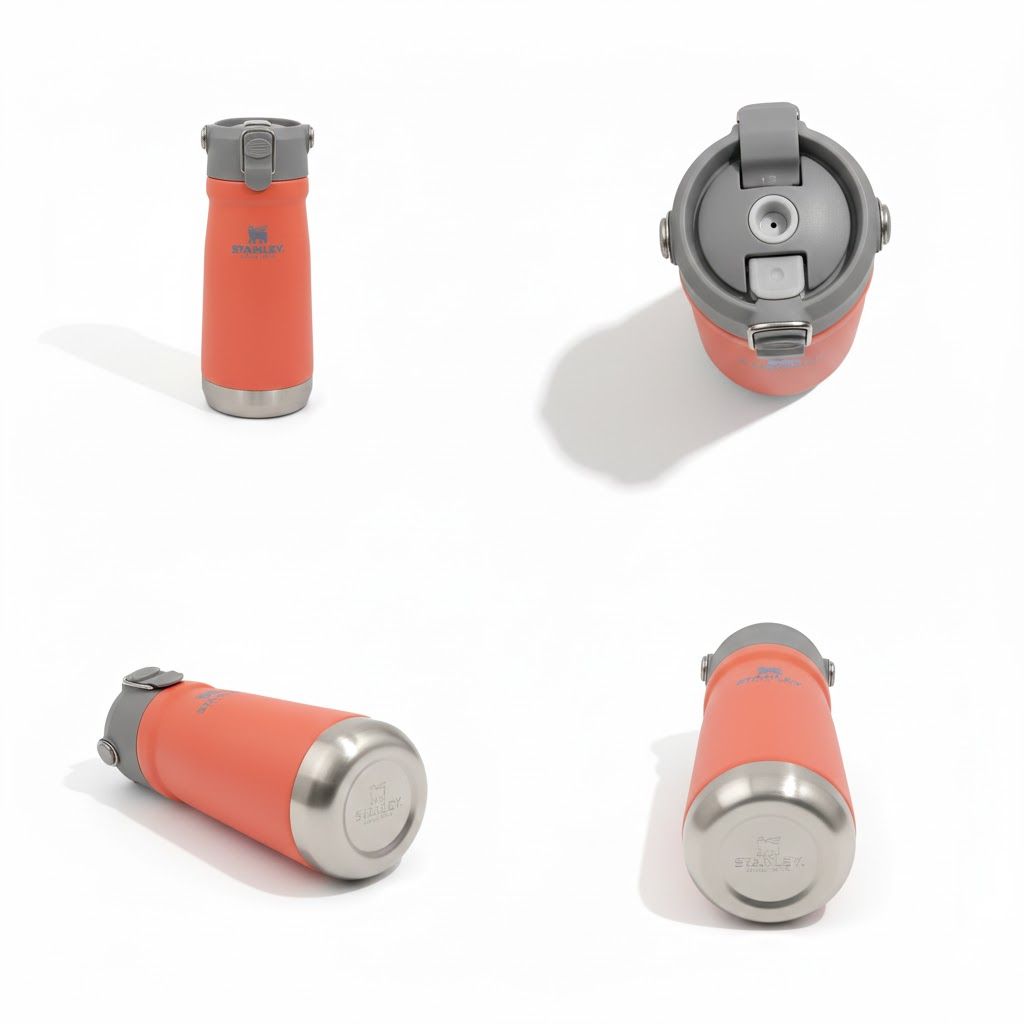 Термокружка STANLEY THE ICEFLOW™ FLIP STRAW WATER BOTTLE (коралловая), 500 ml, 10-09991-075 с доставкой по России | BreadyФото 2