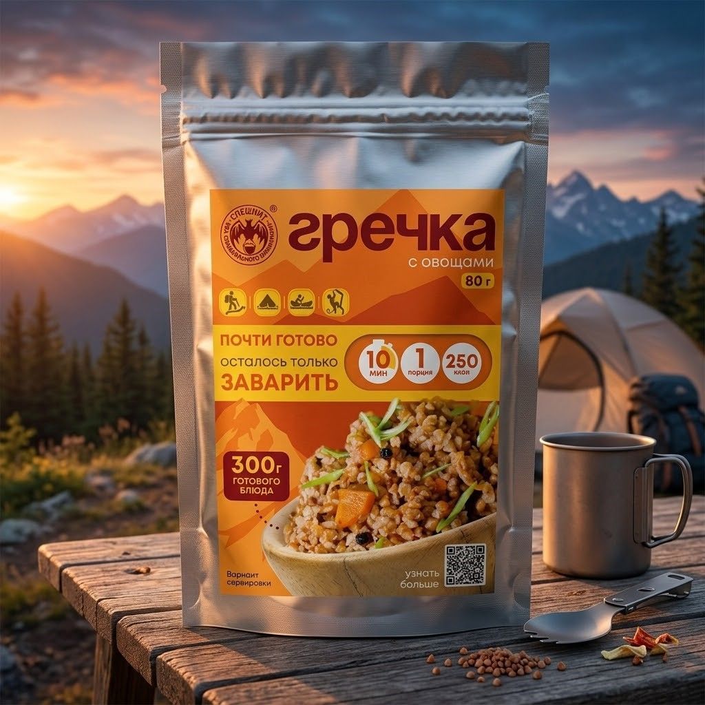 Гречка с овощами СПЕЦПИТ 80 гр. с доставкой по России | BreadyФото 4
