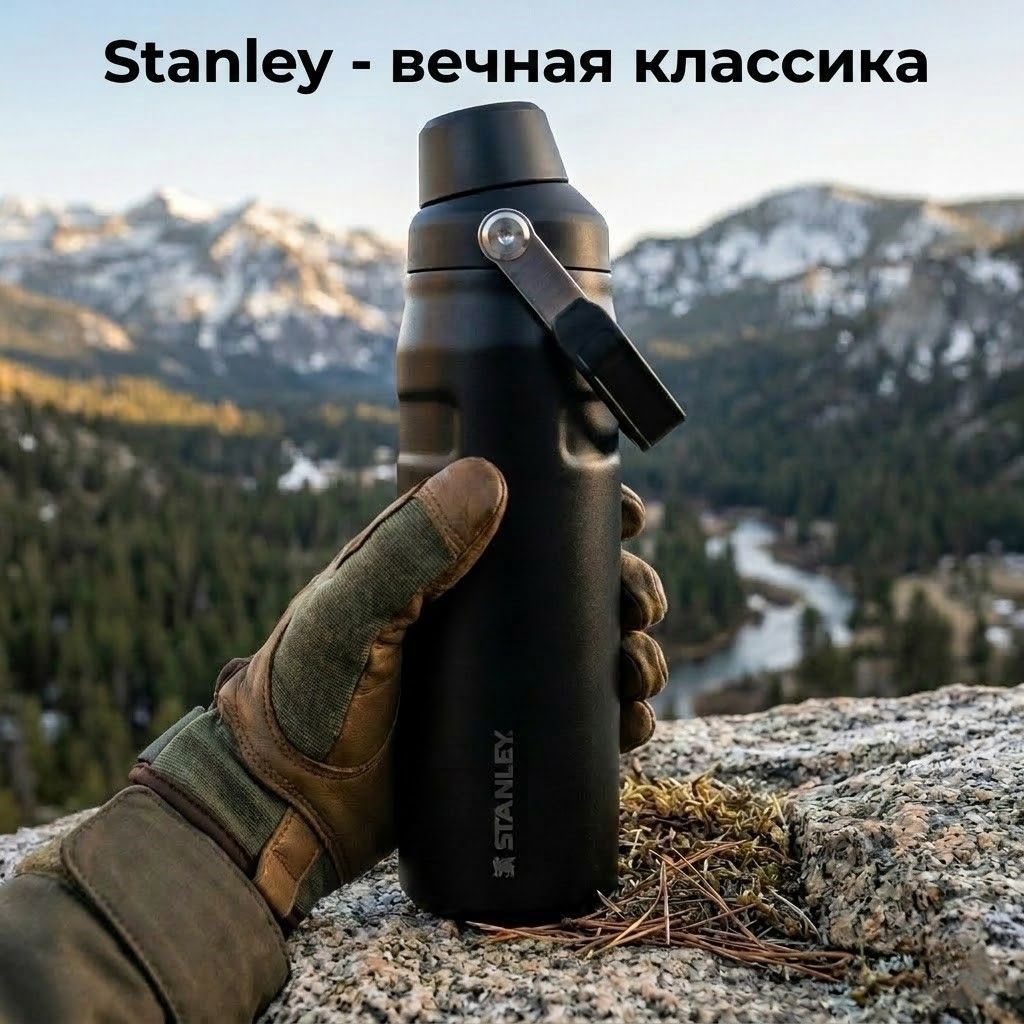 Термобутылка STANLEY GO Iceflow™ 473 ml (10-12579-009) black 2.0 черный с доставкой по России | BreadyФото 4