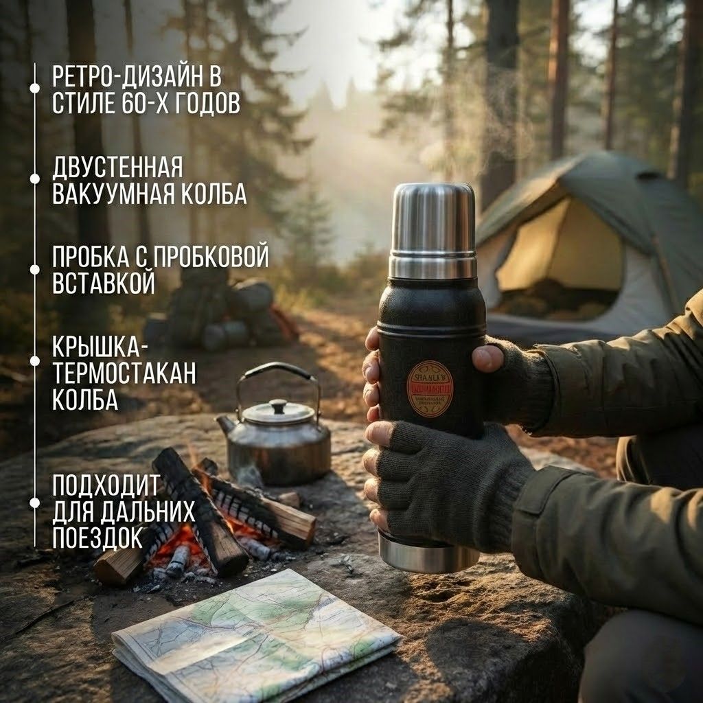 Термос STANLEY Milestones 1L, 10-10987-009, черный с доставкой по России | BreadyФото 1