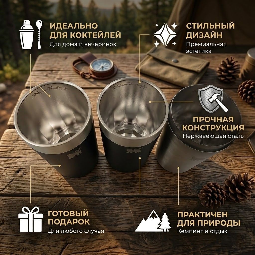 Шейкер Stanley Lifted Spirits Prismatic™ Highball Glass + Craft Cocktail Shaker Set, 10-11070-007 с доставкой по России | BreadyФото 1