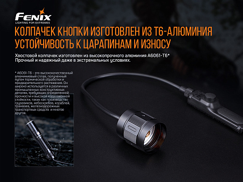 Выносная тактическая кнопка Fenix AER-04 для след фонарей HT18/ TK22 UE/ TK30/ TK22 V2.0 с доставкой по России и в Казахстан | BreadyФото 9