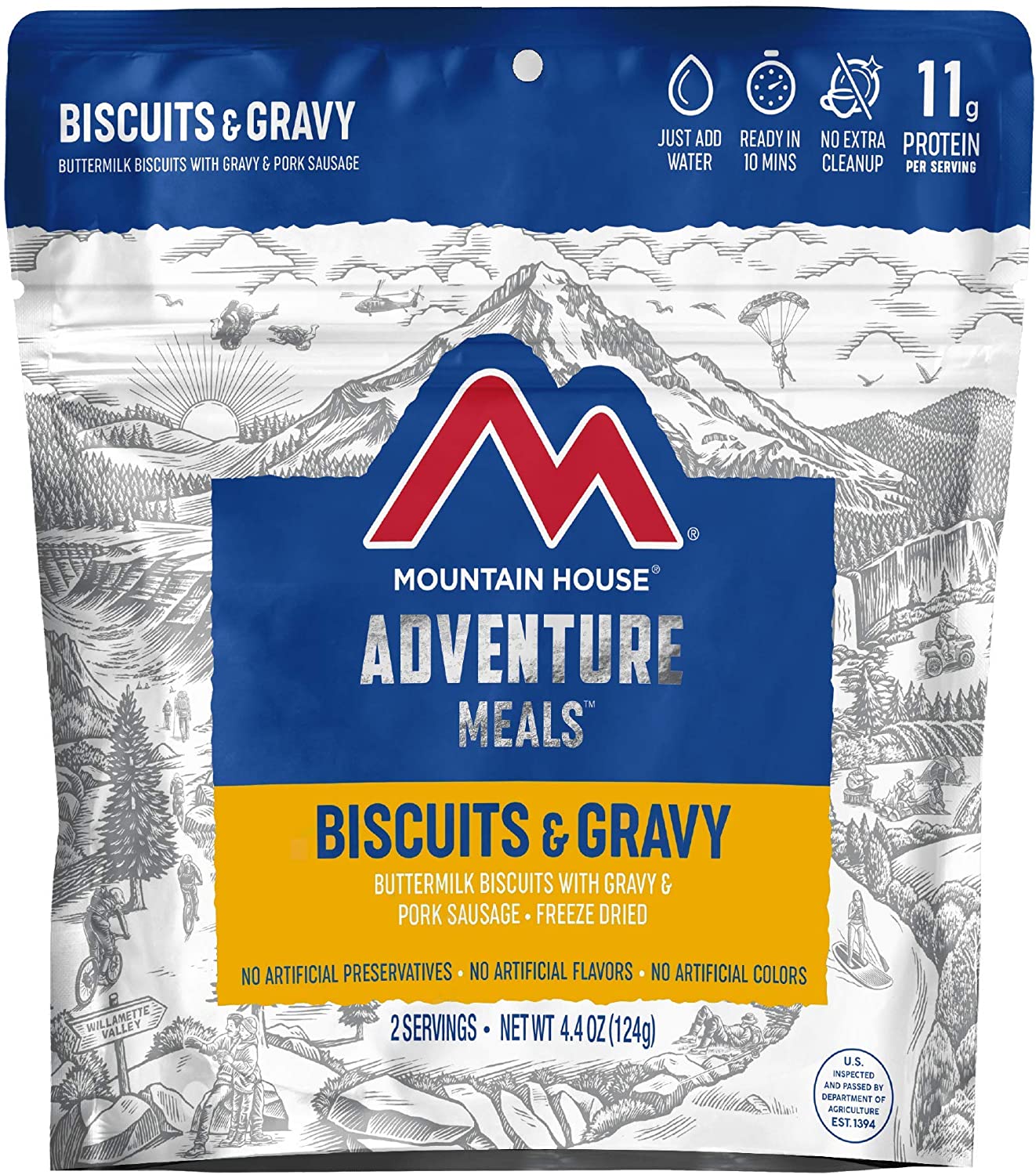 Печенье с подливкой Mountain House Маунтин Хаус BISCUITS & GRAVY 124 г с доставкой по России и в Казахстан | BreadyФото 0