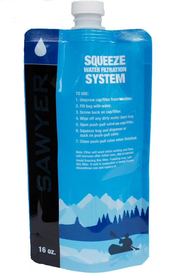 Складная бутылка для воды Sawyer Squeeze Pouch 16oz (0,45 л) с доставкой по России и в Казахстан | BreadyФото 0
