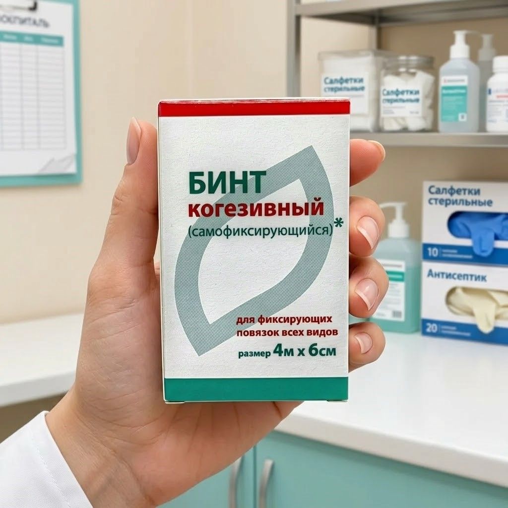 Бинт когезивный самофиксирующийся 4м х 6см с доставкой по России | BreadyФото 4