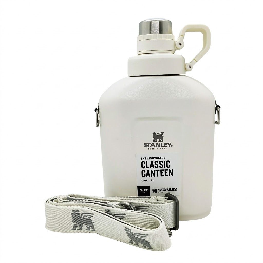 Фляга STANLEY Legendary Classic Canteen 10-11448-008 белая 1L с доставкой по России | BreadyФото 0