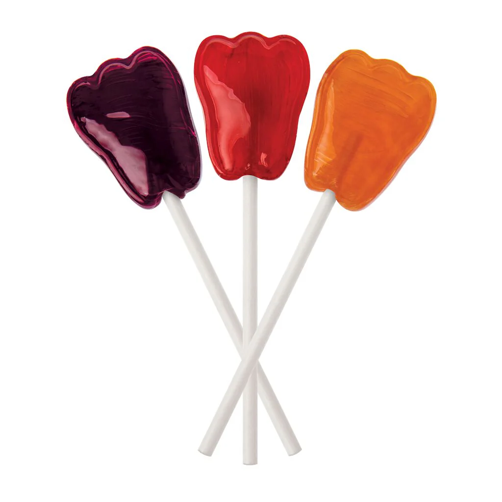 Леденцы в форме зуба из свежих фруктов Fresh Fruit Tooth Shaped Lollipops Dr.Johns с доставкой по России и в Казахстан | BreadyФото 2