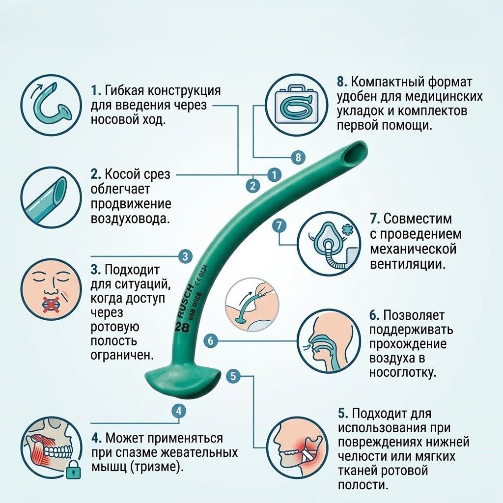 Назофарингеальный воздуховод Robertazzi (оригинал) с доставкой по России | BreadyФото 1