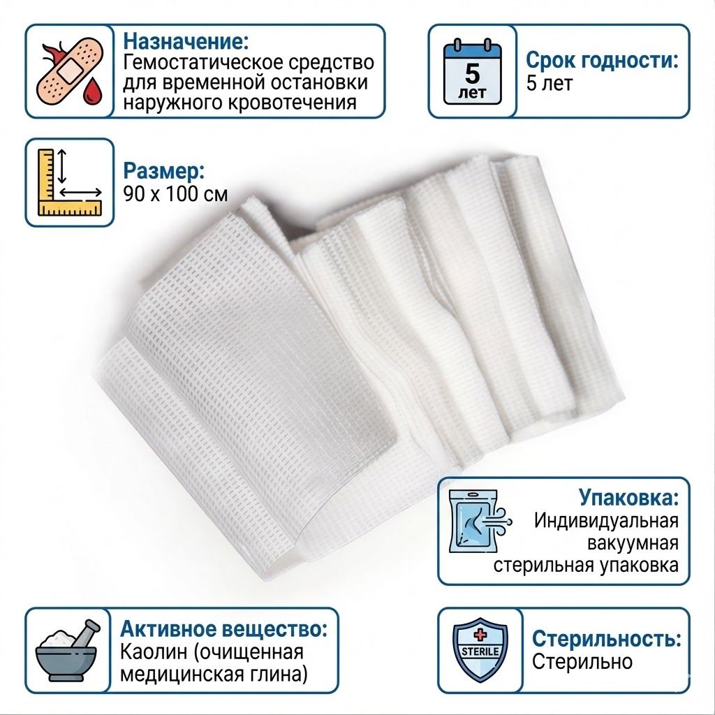 Полотно каолиновое 90х90см ALSiGem (Алсигем) с доставкой по России | BreadyФото 1