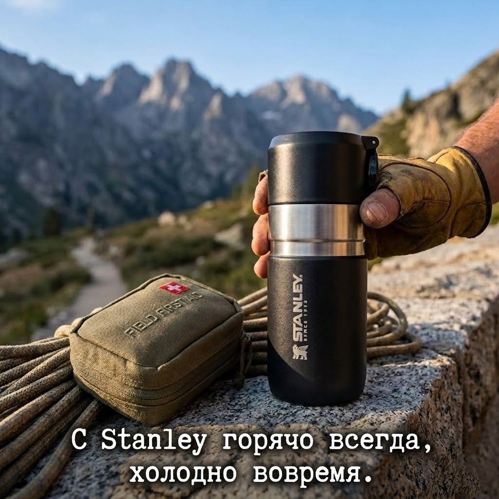 ТЕРМОКРУЖКА STANLEY GO BOTTLE 10-10261-001, черная, 280 ml с доставкой по России | BreadyФото 5