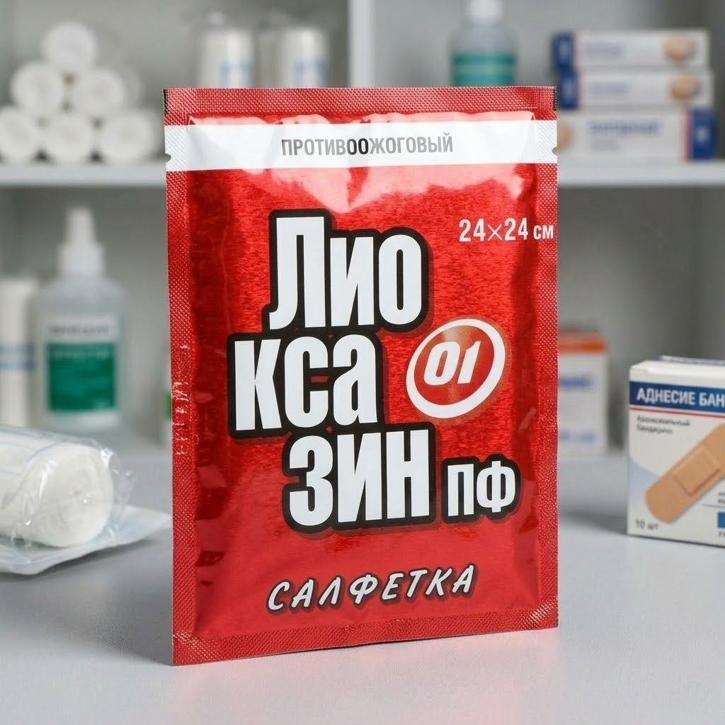Лиоксазин-ПФ салфетка при ожогах с доставкой по России | BreadyФото 3