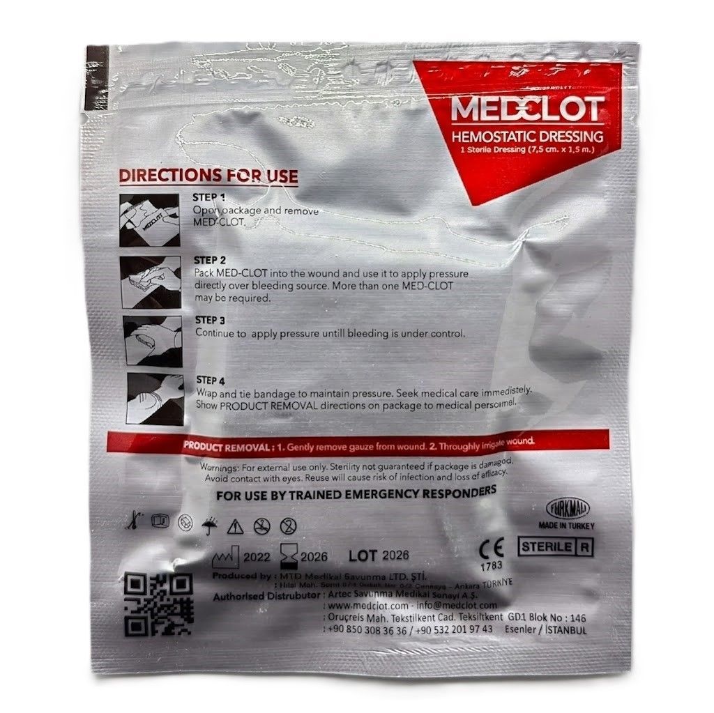 Бинт кровоостанавливающий MEDCLOT Hemostatic Combat Gauze Z-fold 7,5*370 см с доставкой по России | BreadyФото 5