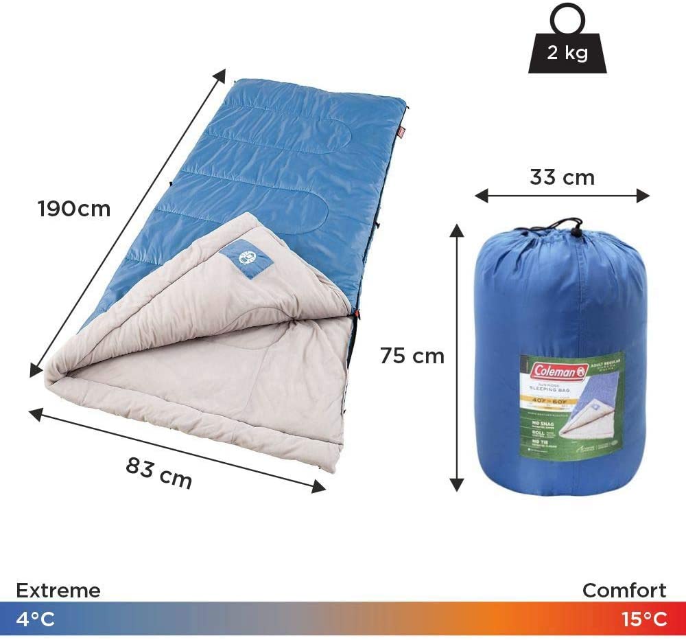 Спальный мешок Coleman Sun Ridge 40 Warm Weather (синий) с доставкой по России и в Казахстан | BreadyФото 4