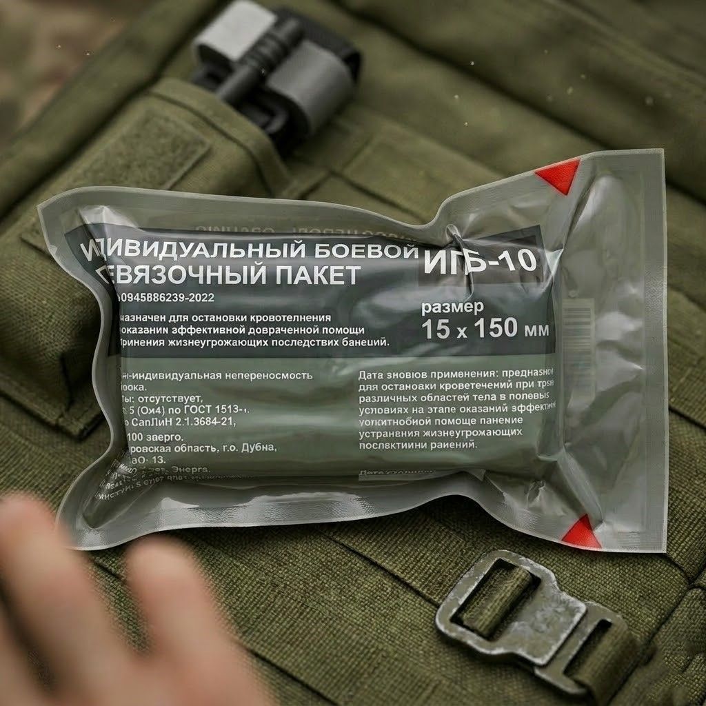 Индивидуальный перевязочный пакет (бандаж) ИПП-10 Эверс 15x150 см с доставкой по России | BreadyФото 3