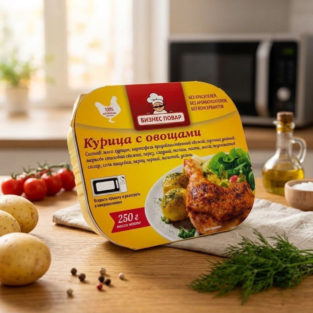 Курица с овощами Л4, 250 г (Бизнес Повар) с доставкой по России | BreadyФото 7