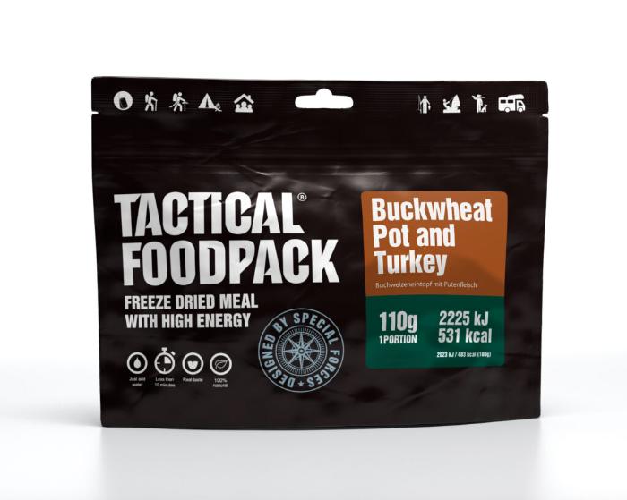 Запеченная индейка с гречкой Tactical Foodpack BUCKWHEAT POT and TURKEY 110 г с доставкой по России и в Казахстан | BreadyФото 0