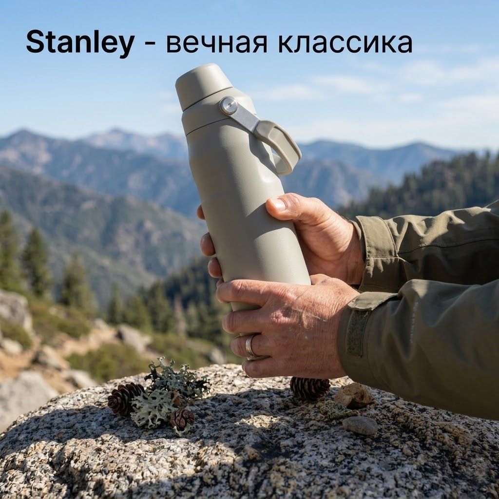 Термобутылка STANLEY GO Iceflow™ 473 ml (10-12579-010) ash пепел с доставкой по России | BreadyФото 4