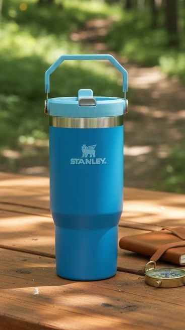 Стакан IceFlow Flip Straw Tumbler STANLEY, 887 ml,10-09993-391 (цвет голубой) с доставкой по России | BreadyФото 5