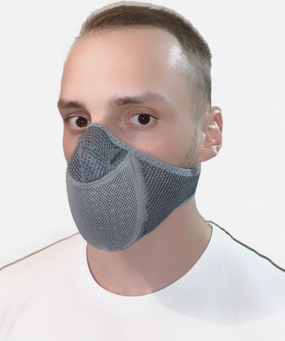 Антивирусная (бактерицидная) маска Полумаска арт БМ 1.1 (серый) САЙВЕР|SAYVER с доставкой по России и в Казахстан | Bready