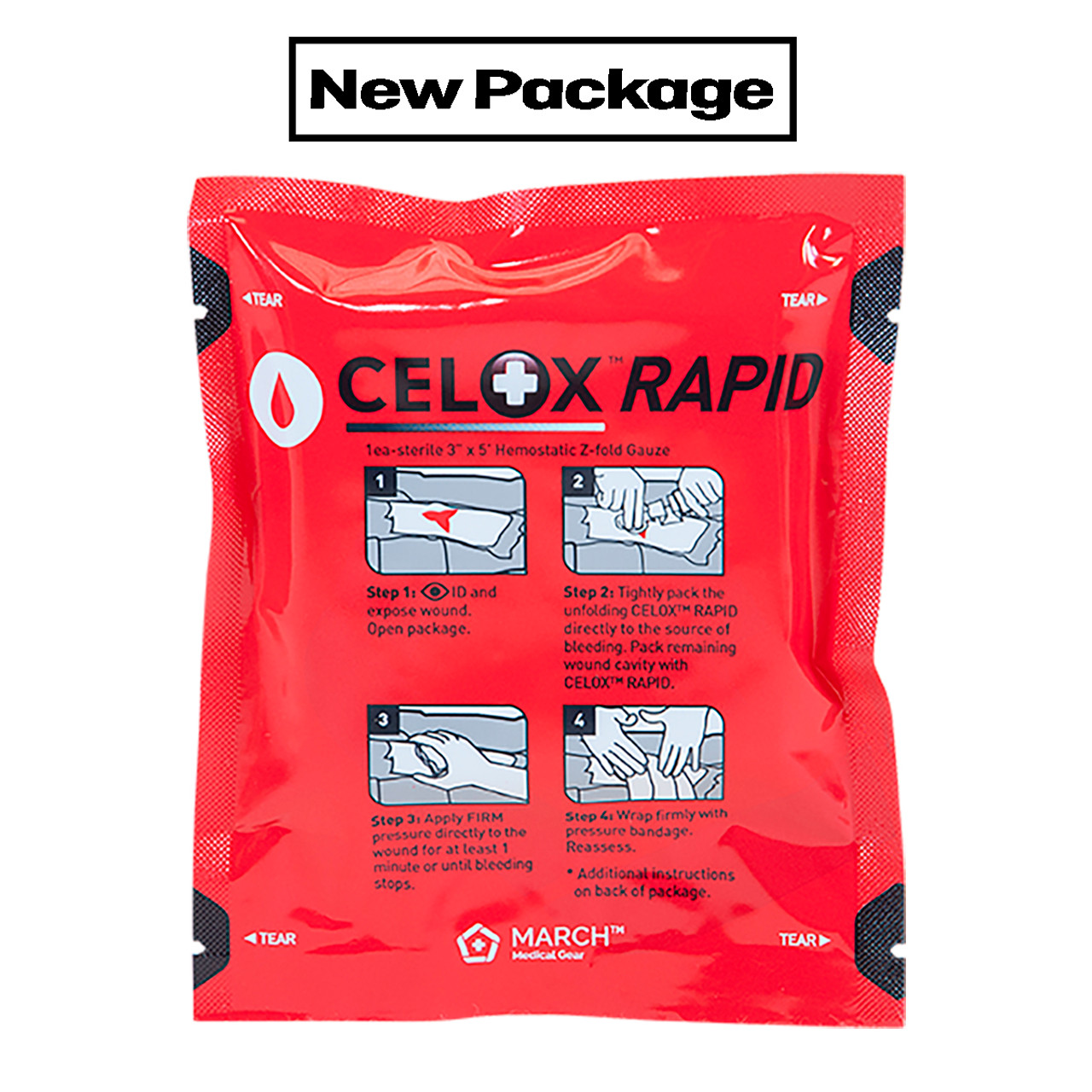 Повязка Селокс з-фолд Celox RAPID Z-Folded Gauze с доставкой по России и в Казахстан | BreadyФото 5