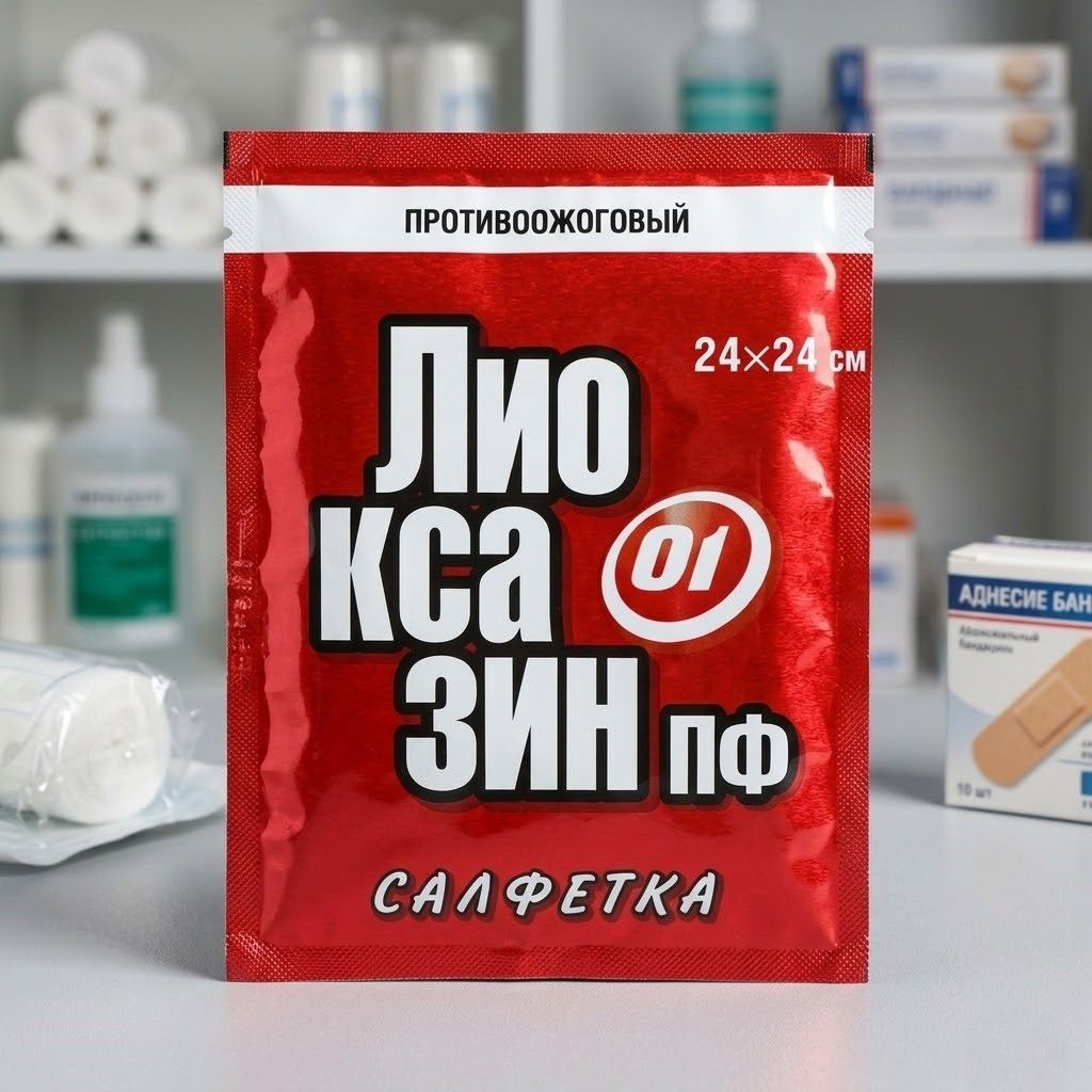 Лиоксазин-ПФ салфетка при ожогах с доставкой по России | BreadyФото 6
