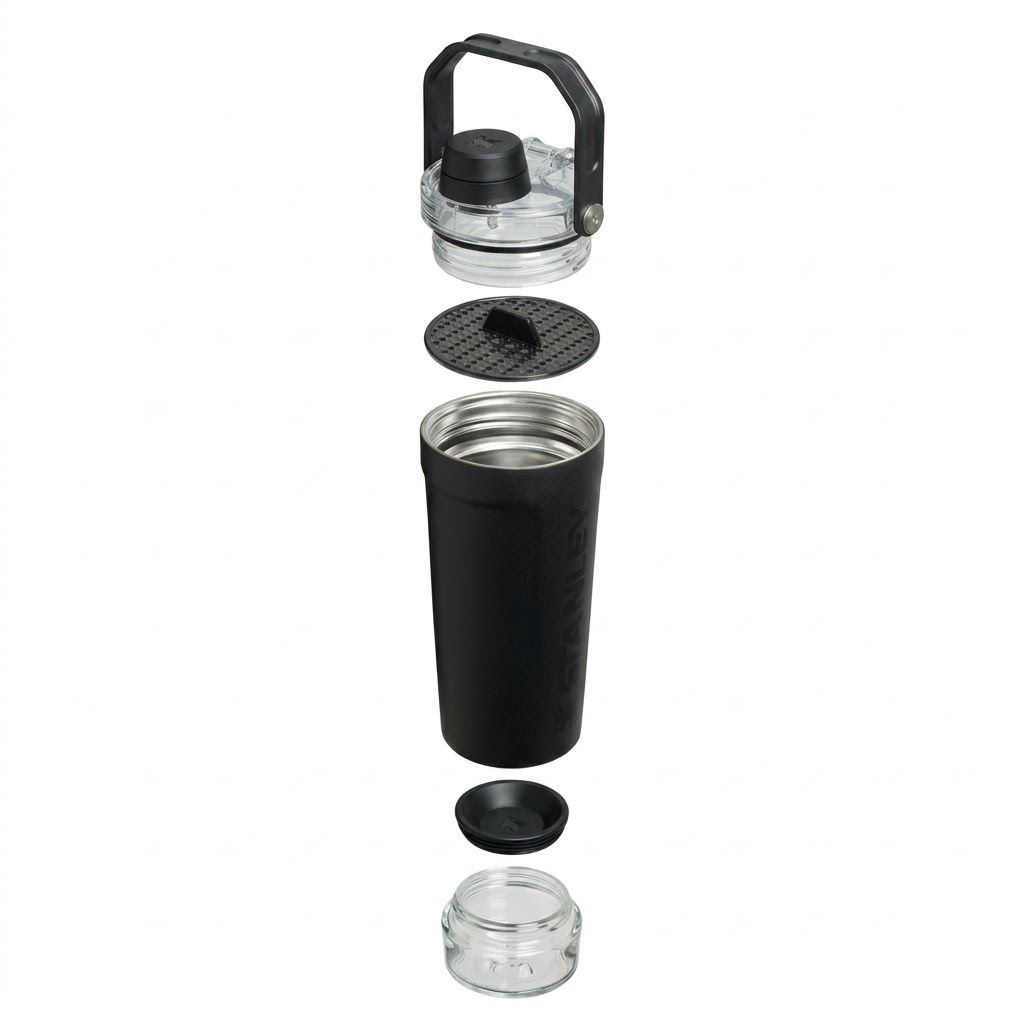 Термобутылка STANLEY The Activate Shaker Bottle 591 ml (10-13312-001) black 2.0 черный с доставкой по России | BreadyФото 2
