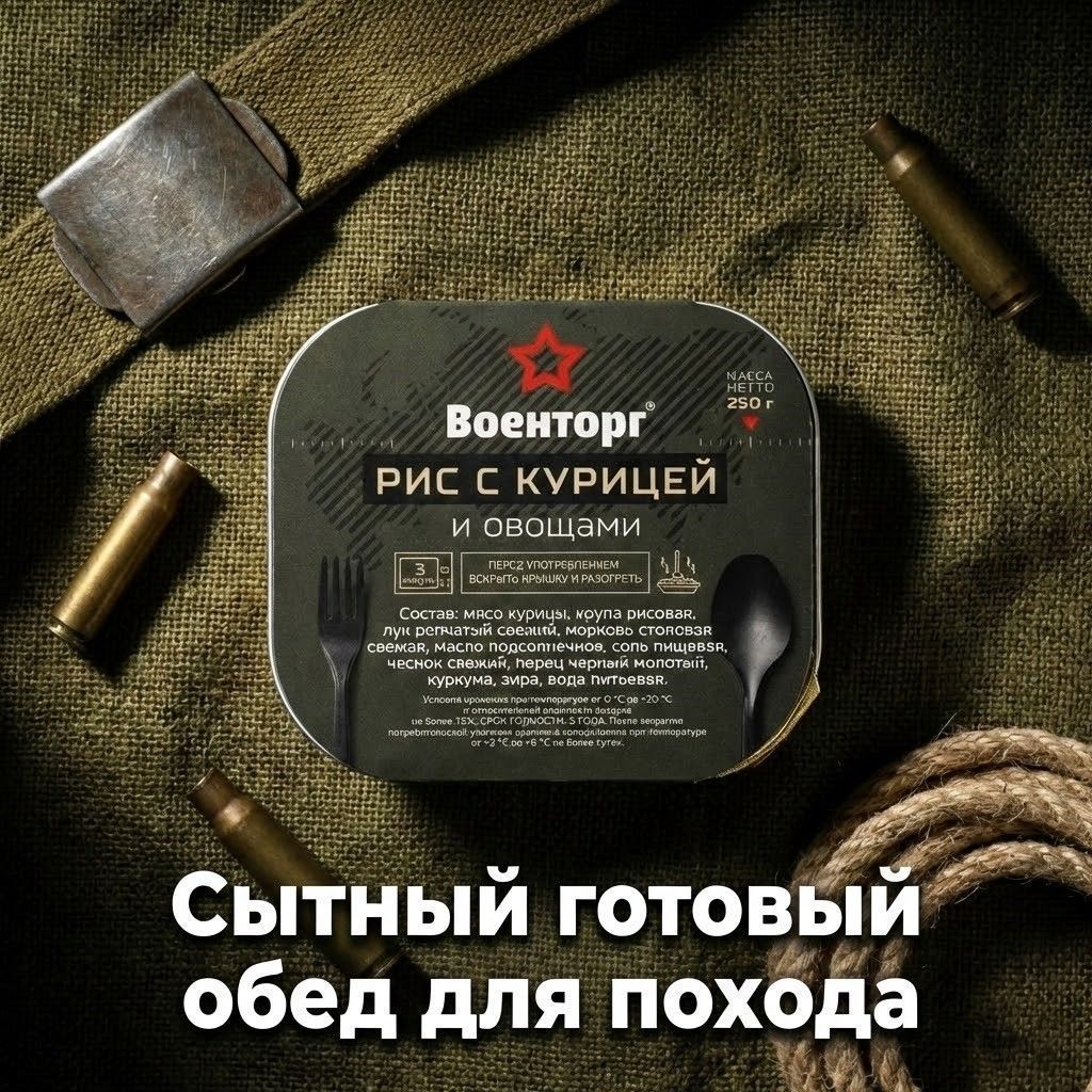 Рис с курицей и овощами Л4, 250 г (Военторг) с доставкой по России | BreadyФото 5