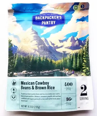 Мексиканские бобы и коричневый рис по-ковбойски Backpacker's Pantry MEXICAN COWBOY BEANS with BROWN RICE 235 г с доставкой по России и в Казахстан | Bready