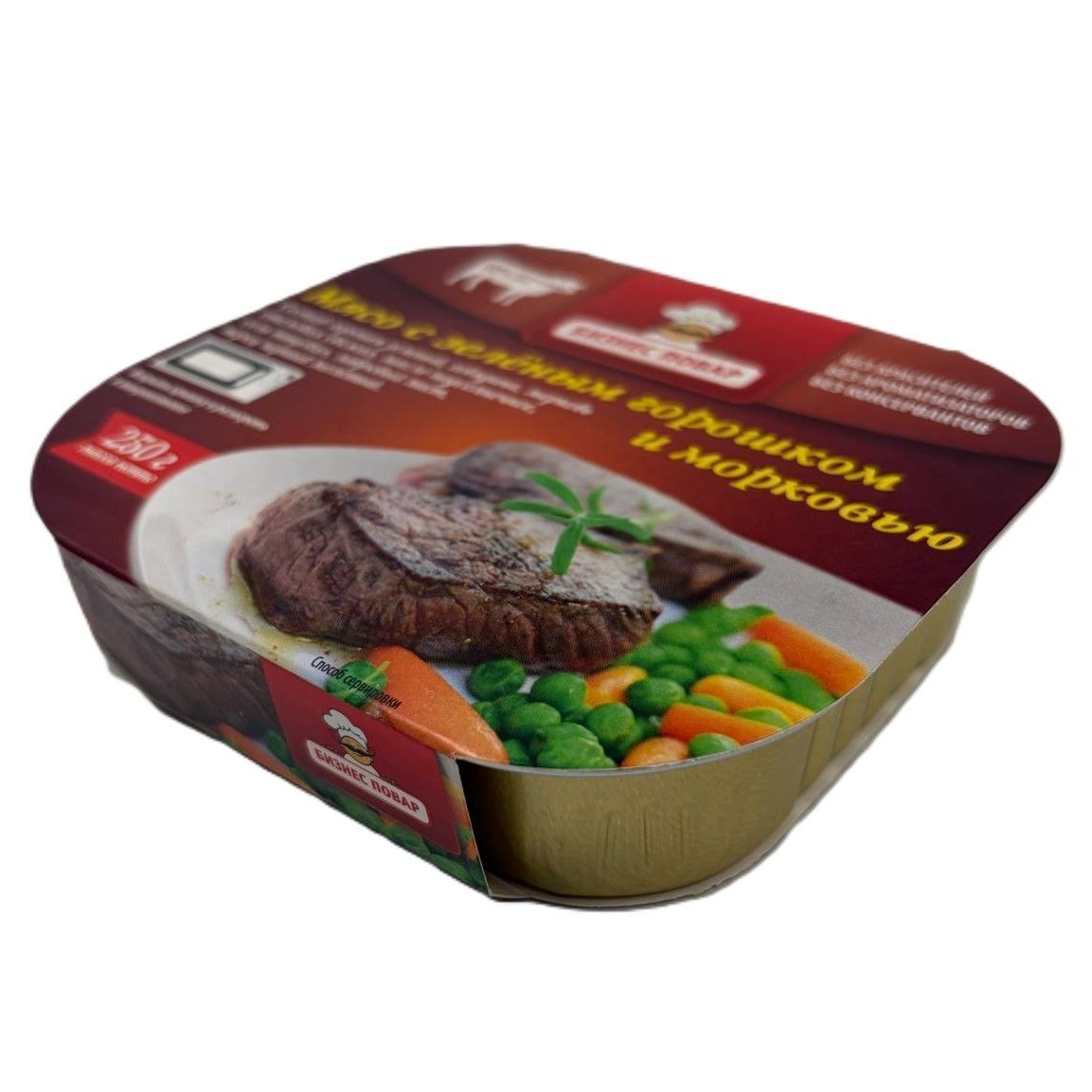 Мясо с зеленым горошком и морковью Л4, 250 г (Бизнес Повар) с доставкой по России | BreadyФото 6