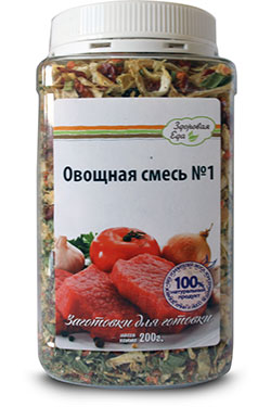 Овощная смесь №1 "Здоровая еда" в ПЭТ-банке 200 г с доставкой по России и в Казахстан | Bready