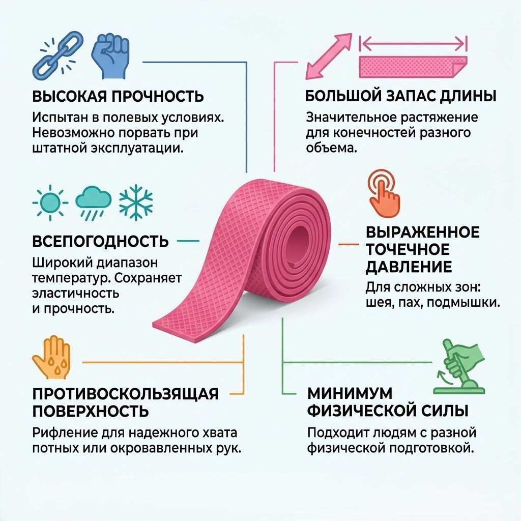 Жгут полимерный Ленинградец 5 Штурмовик (розовый) с доставкой по России | BreadyФото 1