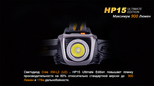 Налобный фонарь Fenix HP15UE Cree XM-L2(U2) с доставкой по России и в Казахстан | BreadyФото 3
