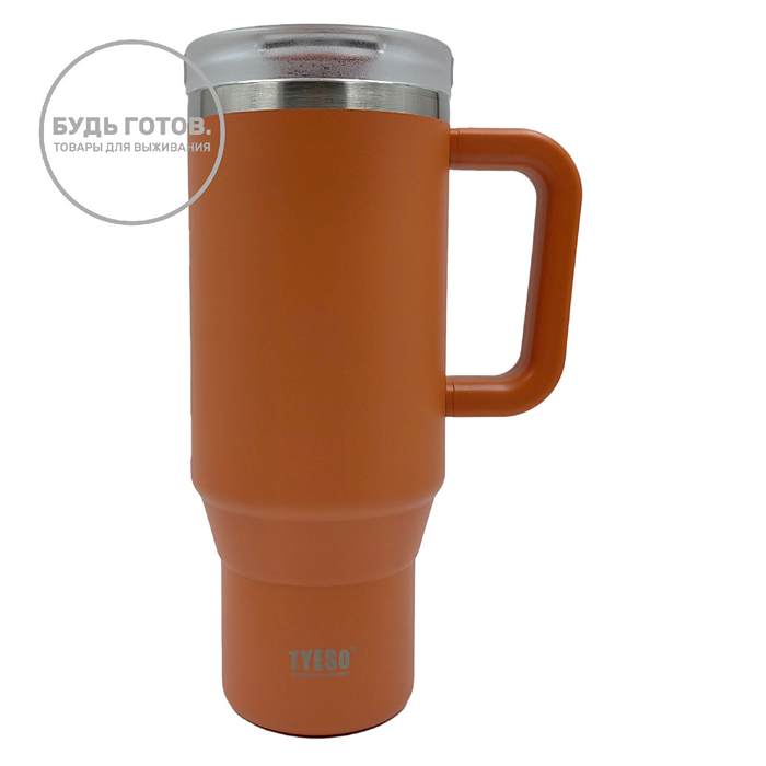 Термокружка Tyeso 900ml (TS-8866 900мл) оранжевая (orange) с доставкой по России и в Казахстан | BreadyФото 0