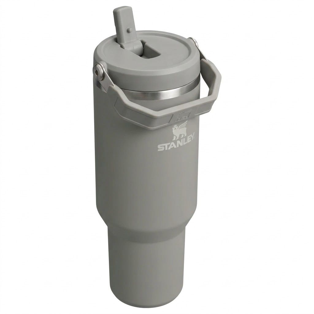 Стакан IceFlow Flip Straw Tumbler STANLEY, 887 ml, 10-13319-003 (цвет Ash) с доставкой по России | BreadyФото 2