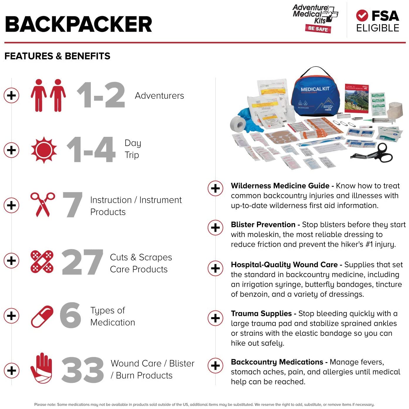 Аптечка Adventure Mountain Backpacker с доставкой по России и в Казахстан | BreadyФото 0