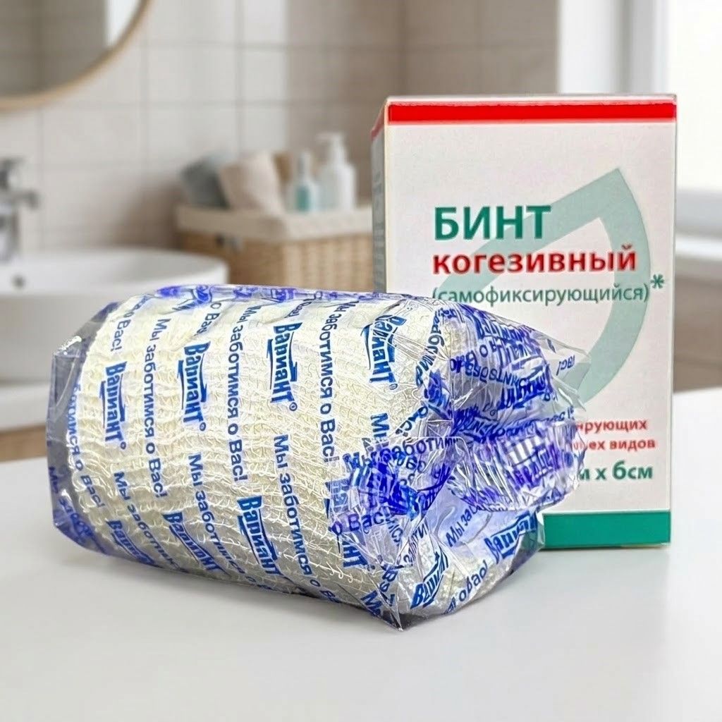 Бинт когезивный самофиксирующийся 4м х 6см с доставкой по России | BreadyФото 5