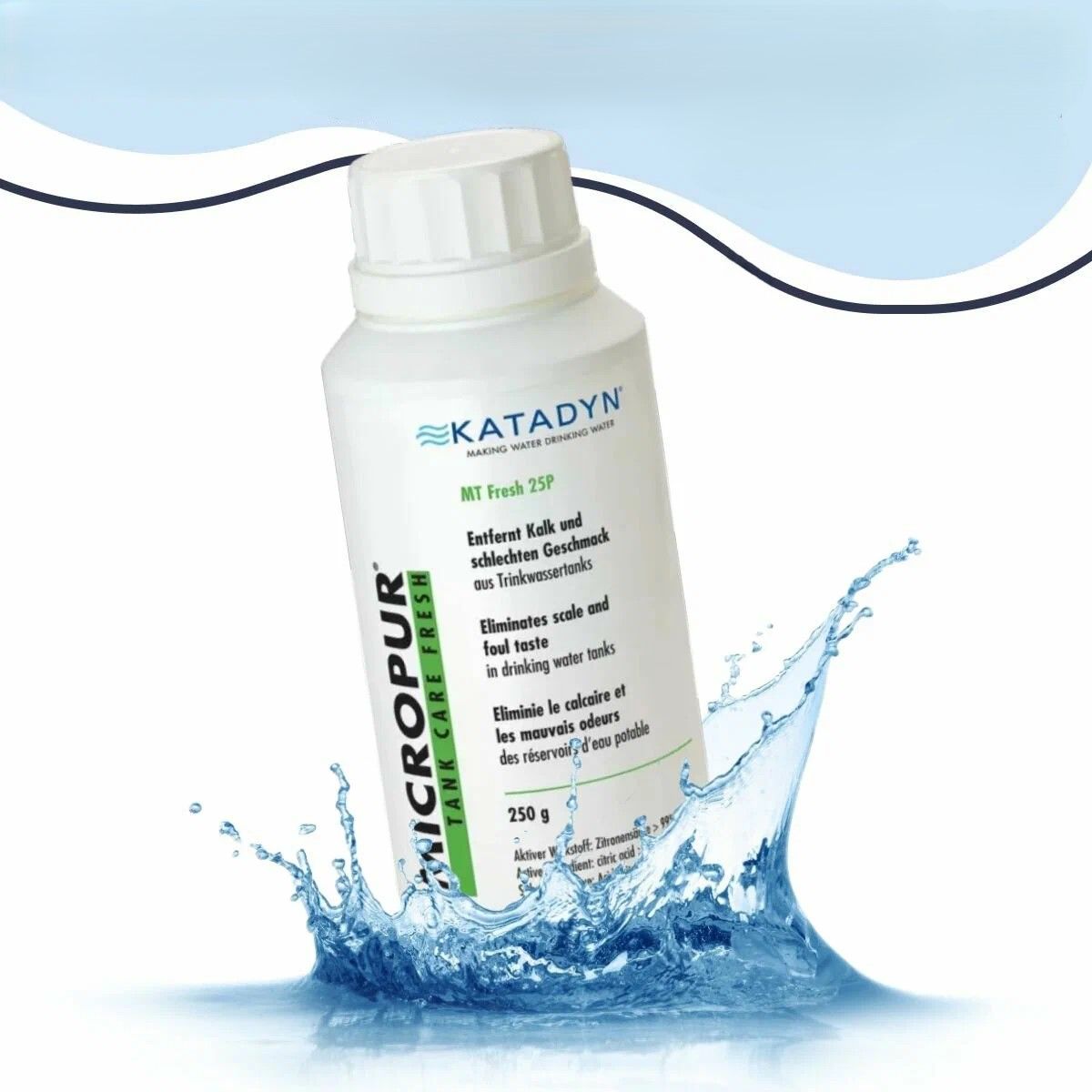 Средство для удаления накипи в резервуарах с водой Катадин Katadyn Micropur Tank Care Line MT Fresh 25P (250 г) с доставкой по России и в Казахстан | BreadyФото 4