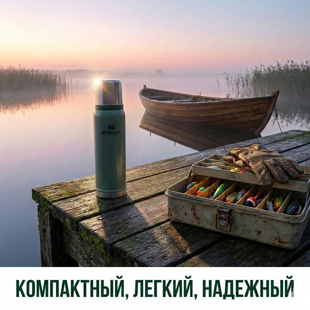 Термос STANLEY CLASSIC 10-01612-040 тёмно-зелёный 0,75L с доставкой по России | BreadyФото 5