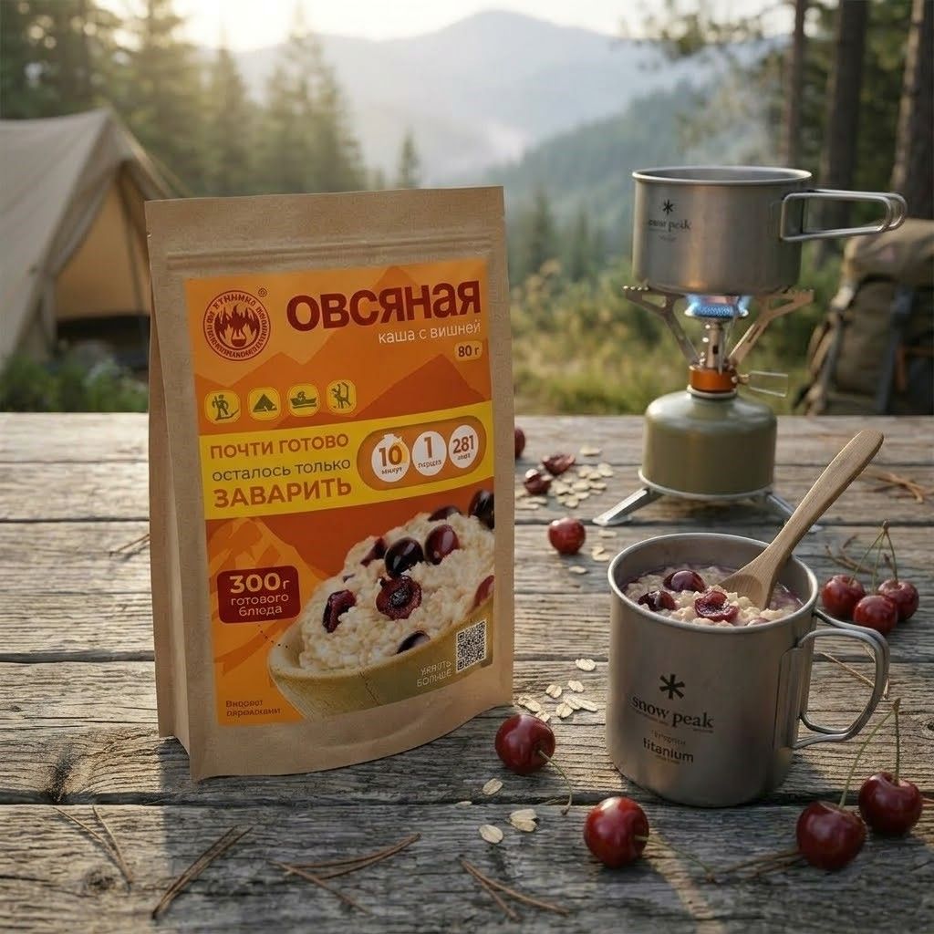 Овсяная каша с вишней СПЕЦПИТ Крафт 80 гр. с доставкой по России | BreadyФото 4